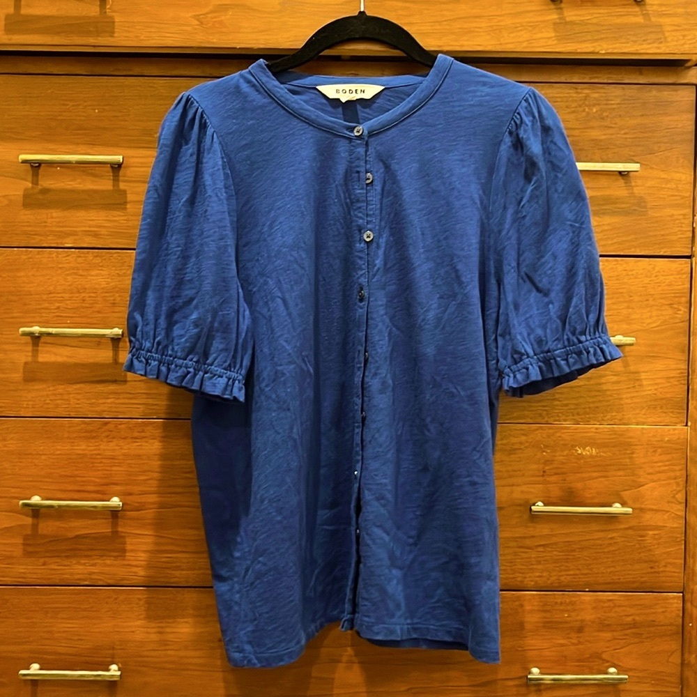 Boden Button Front Cotton Top